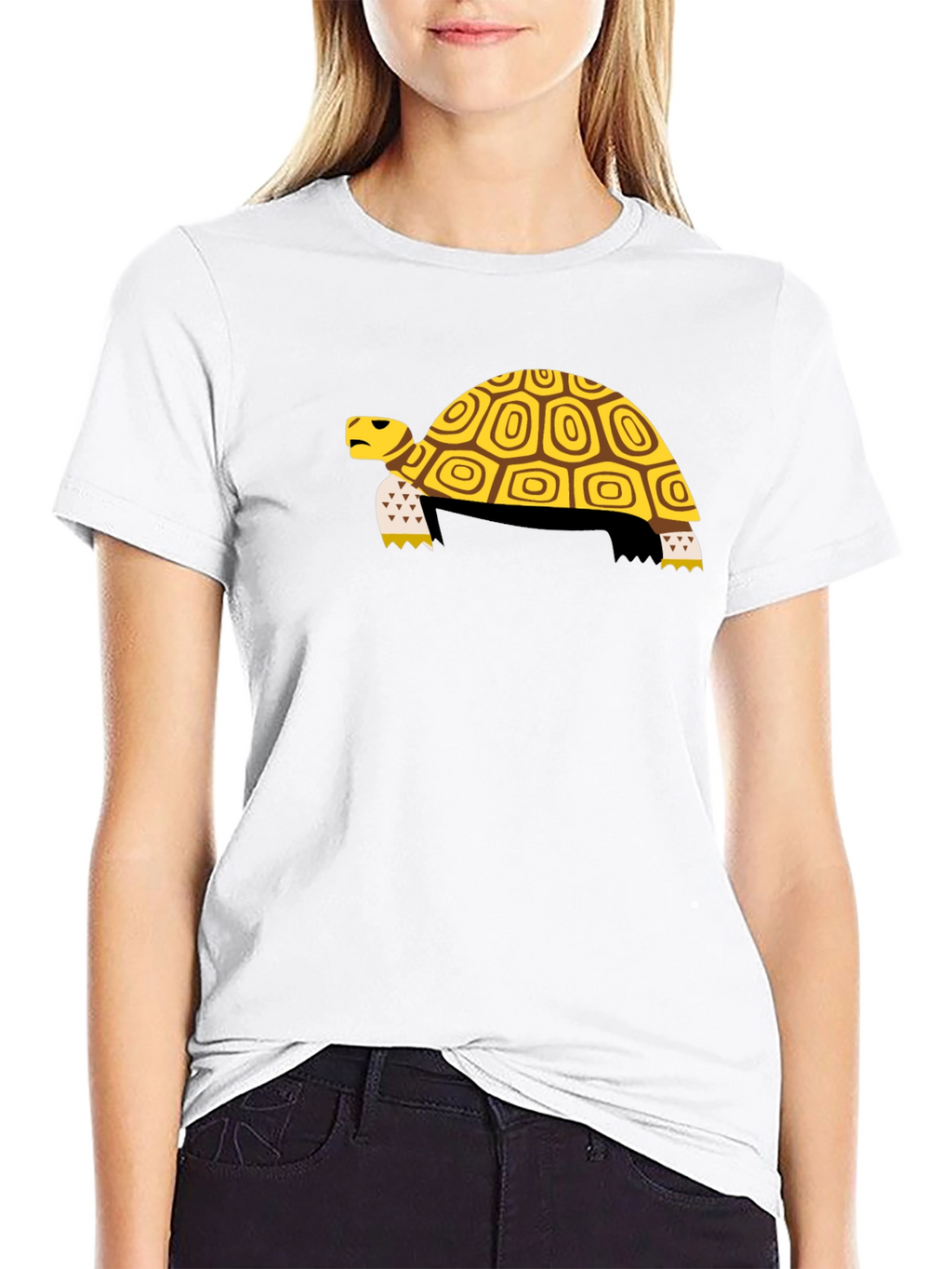 Turtle Graphic Tee - Black Cotton T-Shirt