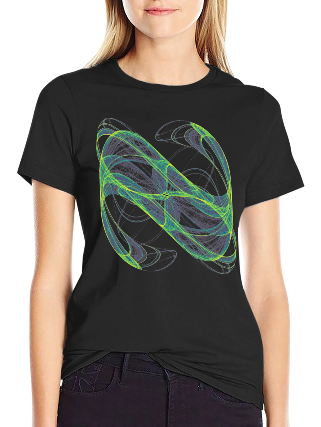 Abstract Graphic Black T-Shirt