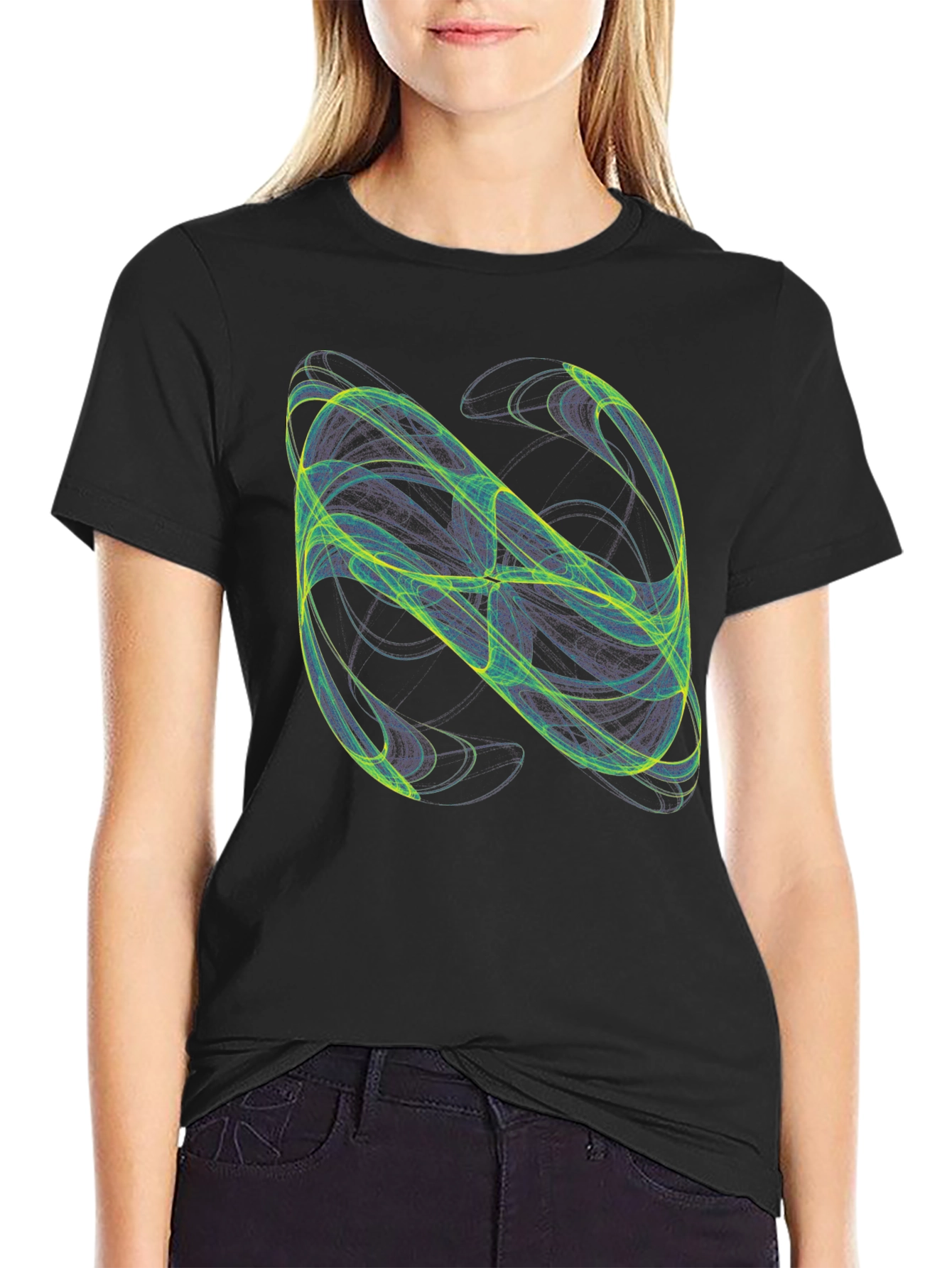 Abstract Graphic Black T-Shirt