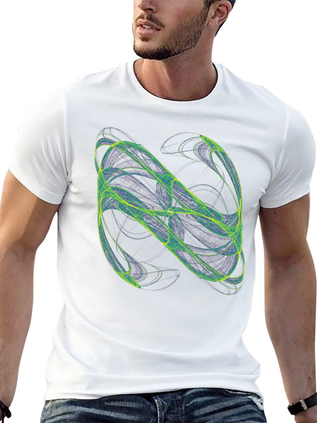 Abstract Graphic Black T-Shirt