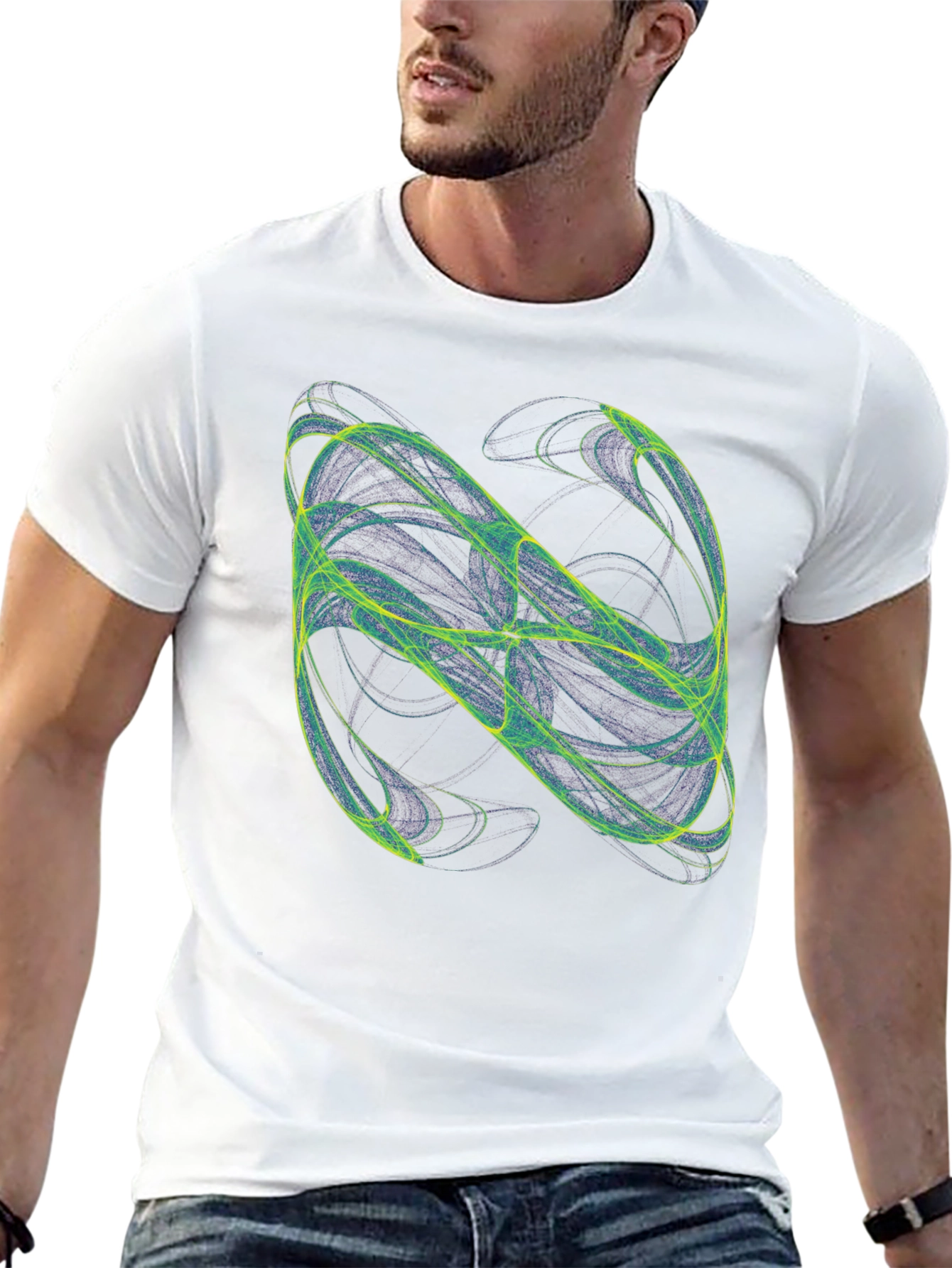 Abstract Graphic Black T-Shirt