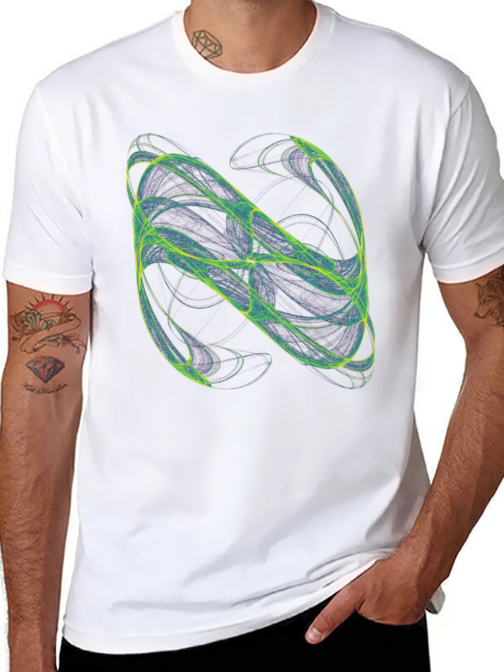 Abstract Graphic Black T-Shirt