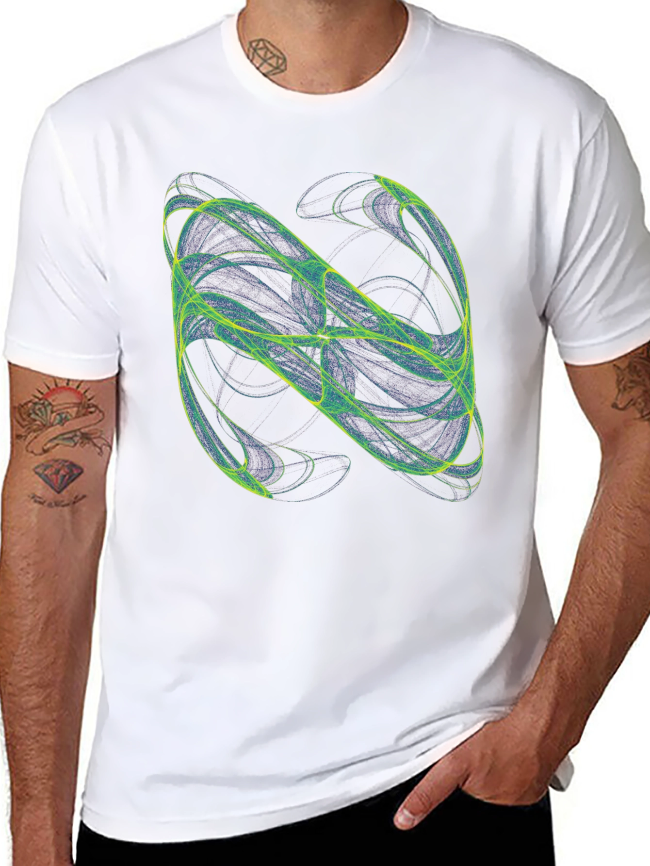 Abstract Graphic Black T-Shirt