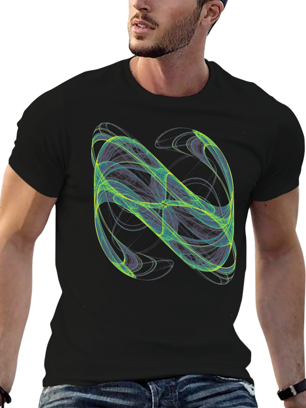 Abstract Graphic Black T-Shirt