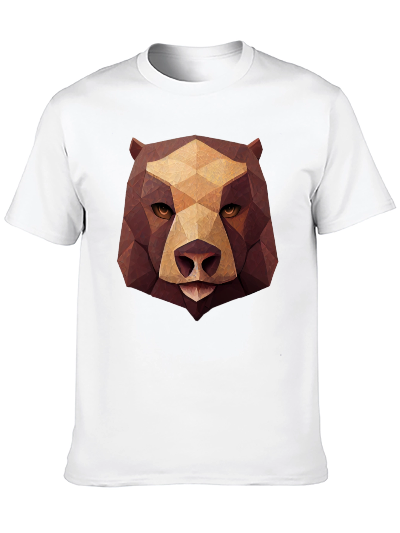 Geometric Bear Graphic T-Shirt - Modern Design
