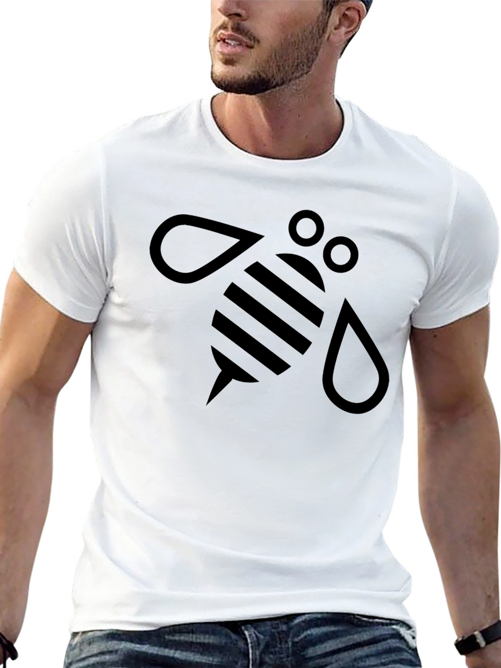 Black Bee Graphic Tee - Stylish & Comfortable