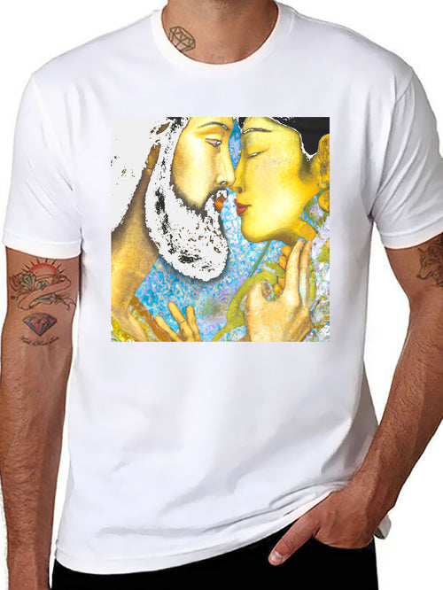Artistic Graphic Print Black T-Shirt