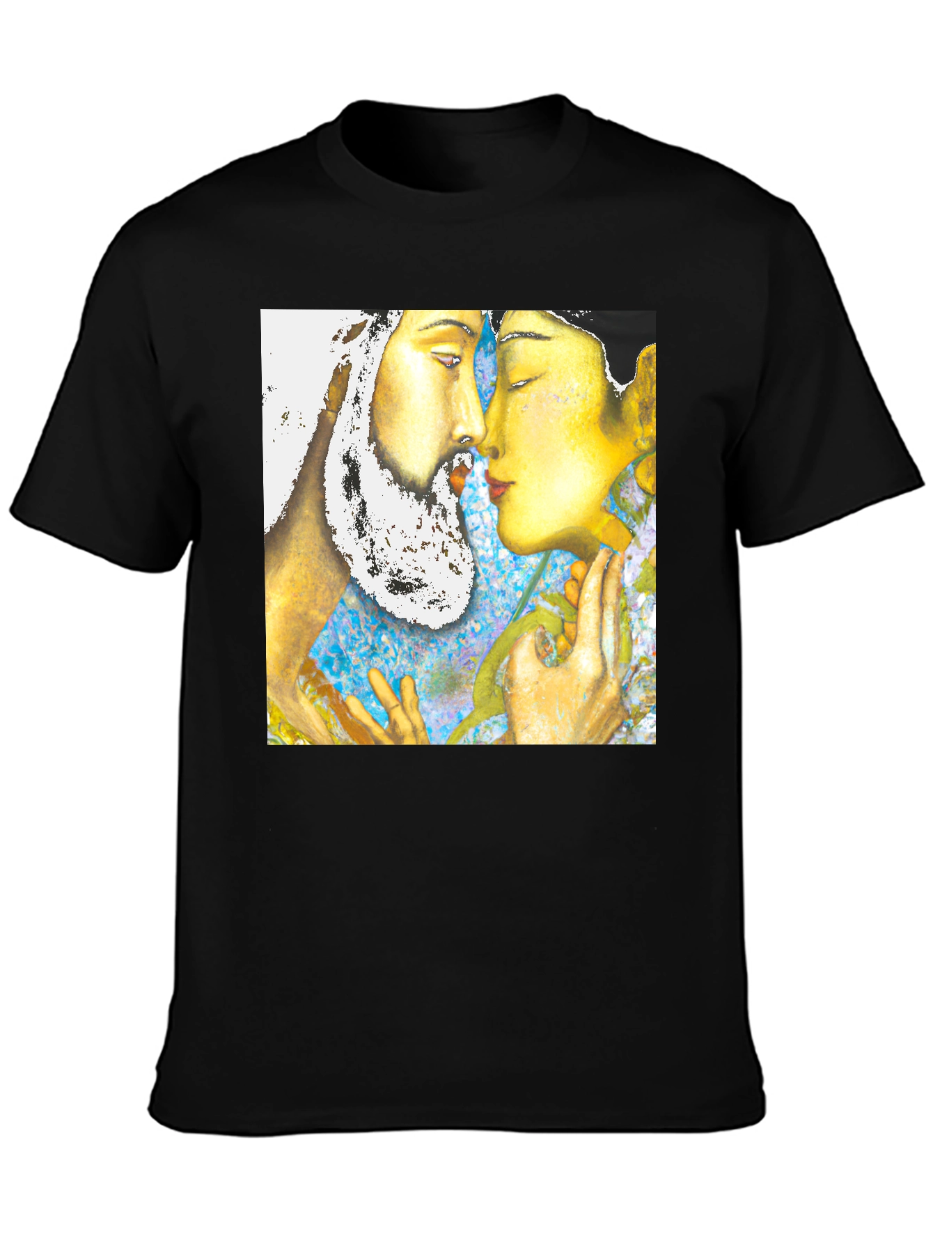 Artistic Graphic Print Black T-Shirt