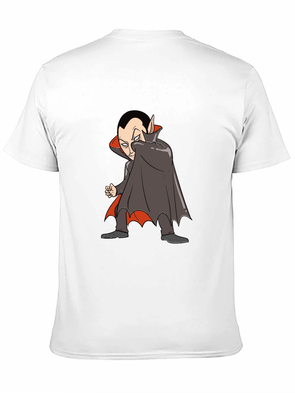 Cartoon Vampire Graphic Tee - Black