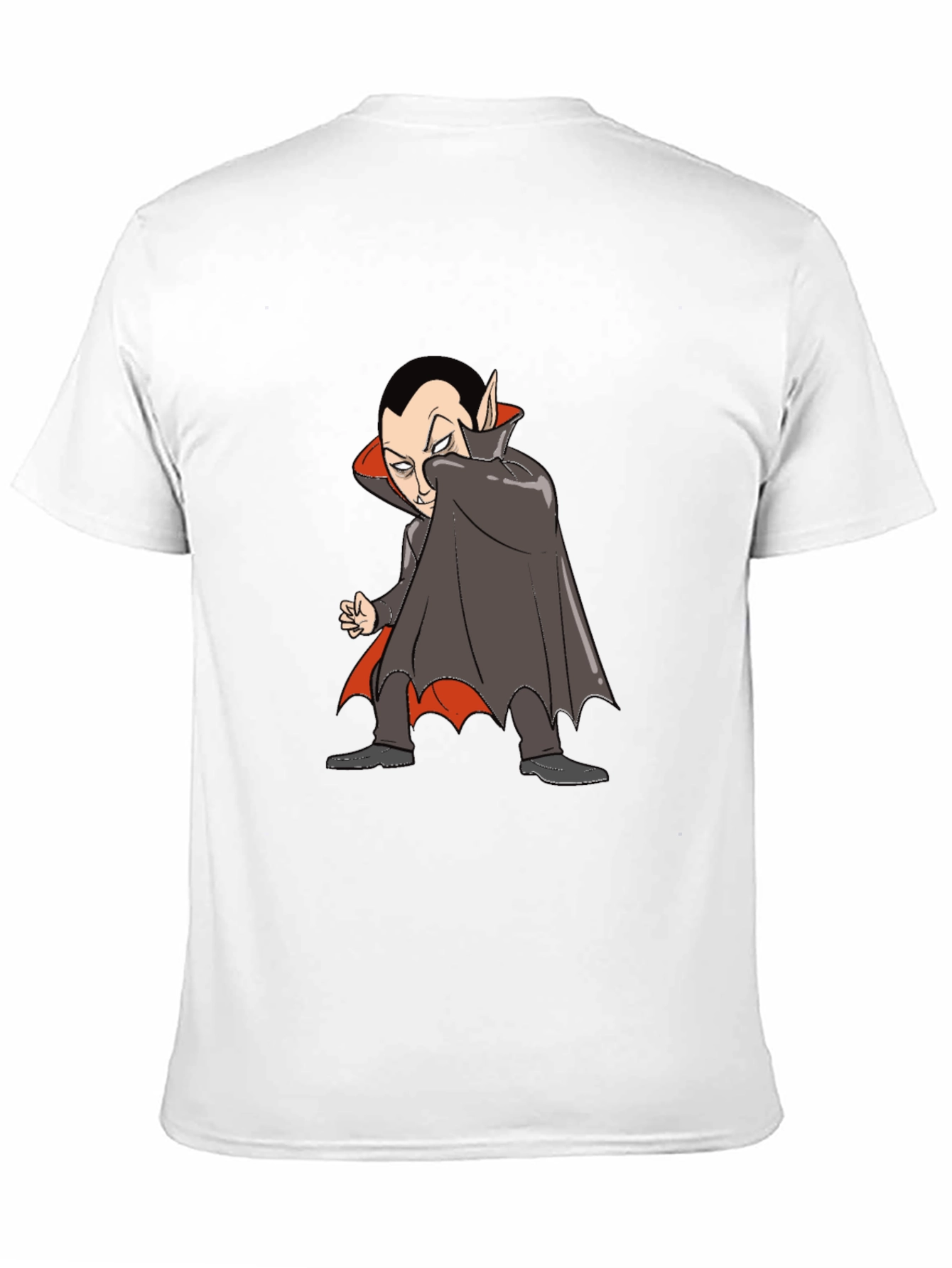 Cartoon Vampire Graphic Tee - Black