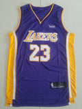 Men's Los Angeles Lakers LeBron James NBA #23 Purple Swingman Jerseys - City Edition