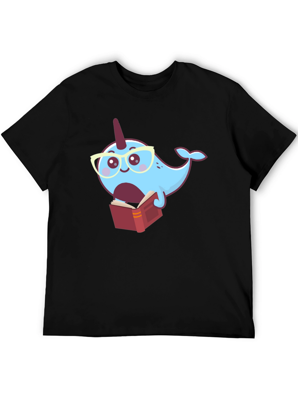 Narwhal Reading Book T-Shirt - Fun Graphic Tee