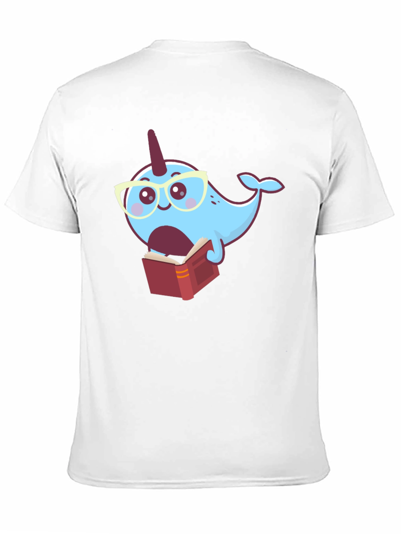 Narwhal Reading Book T-Shirt - Fun Graphic Tee