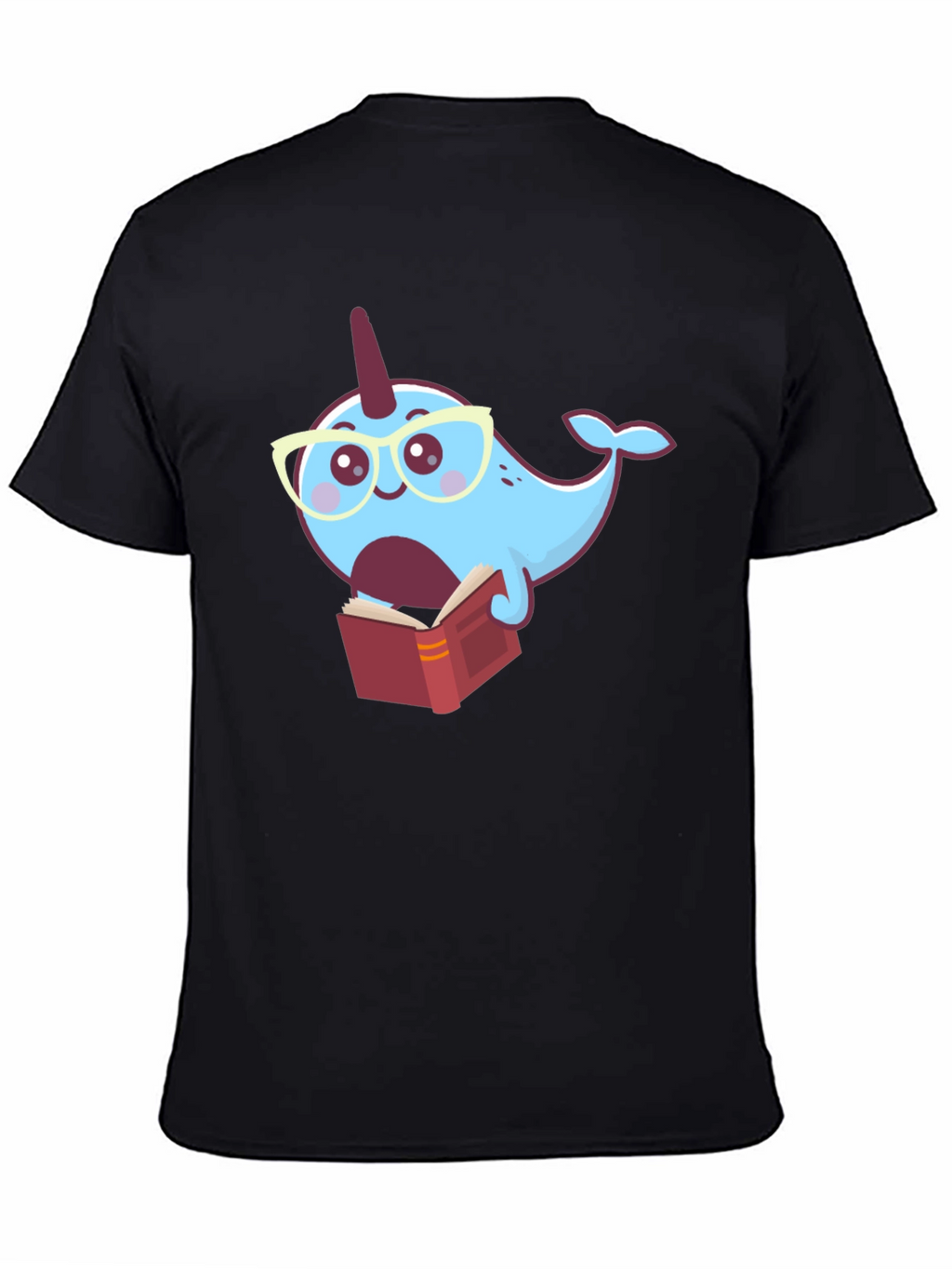 Narwhal Reading Book T-Shirt - Fun Graphic Tee