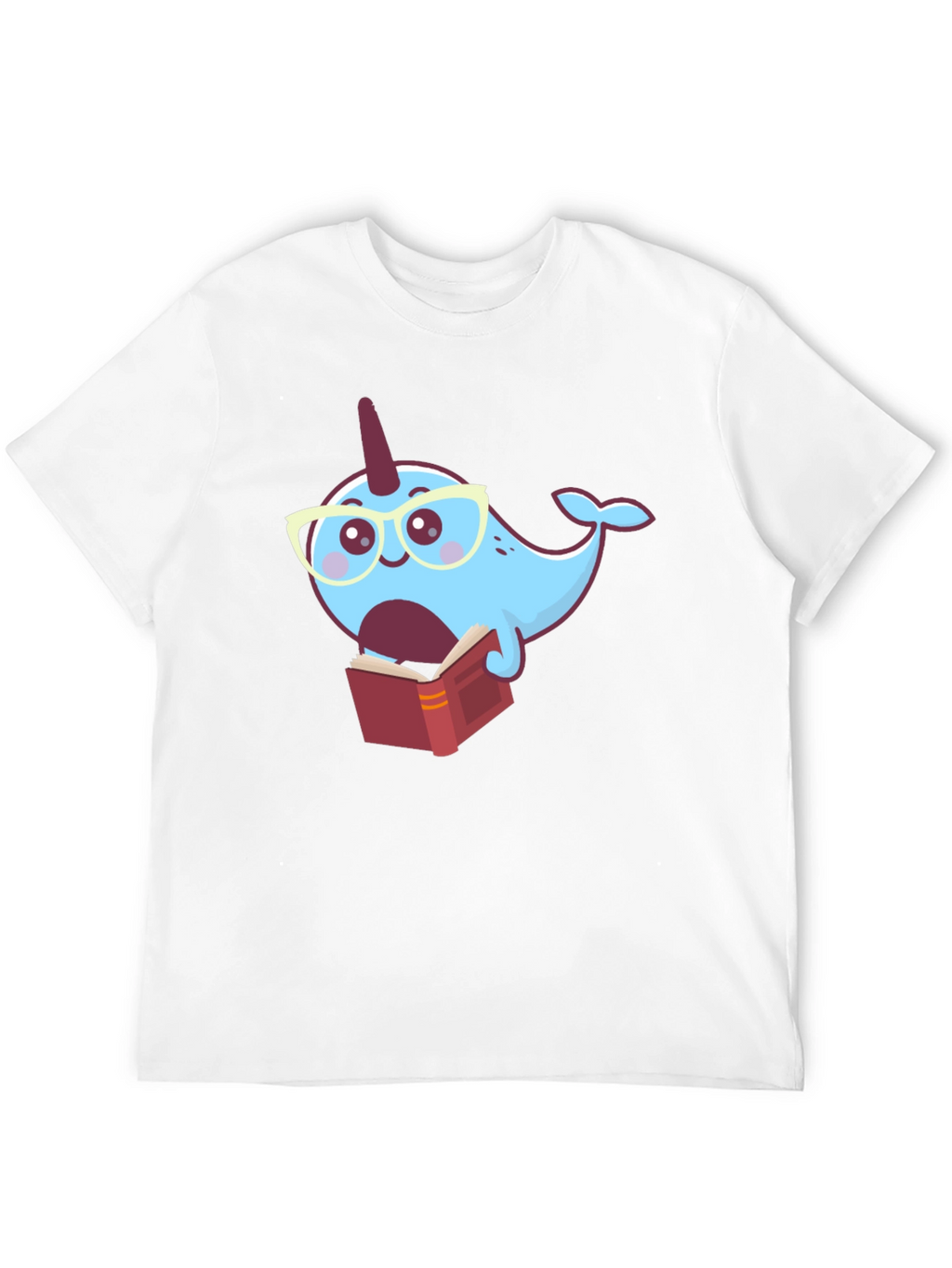 Narwhal Reading Book T-Shirt - Fun Graphic Tee