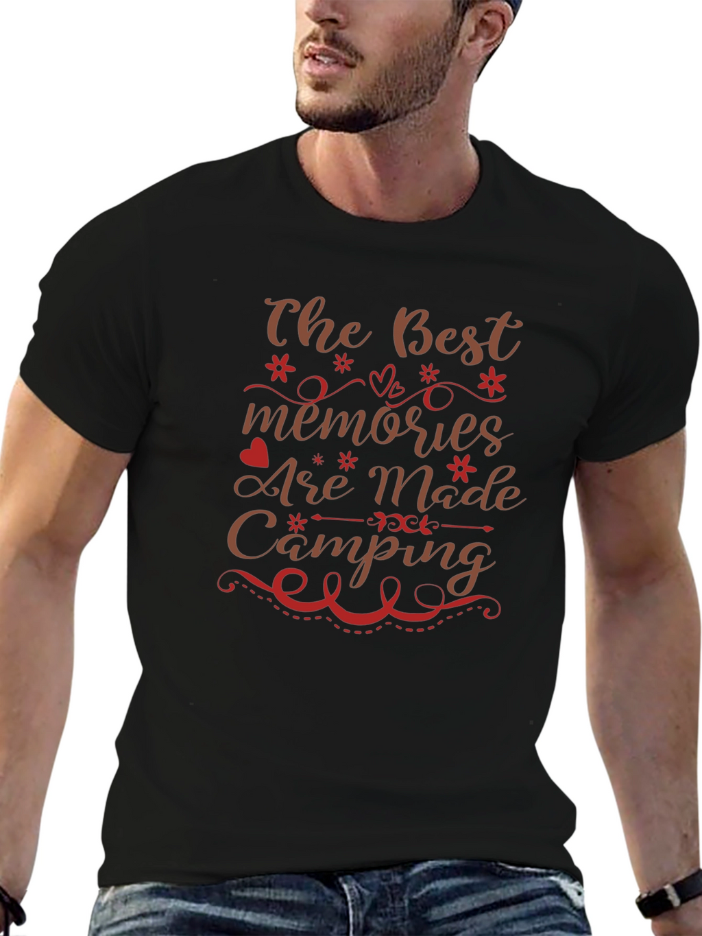 Camping Memories Graphic Tee - Black