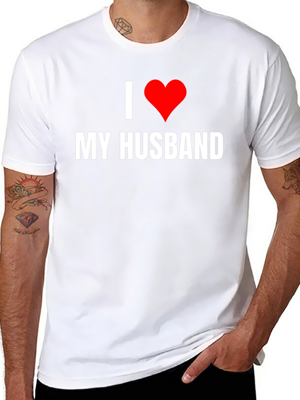 I Love My Husband Graphic Tee - Novelty T-Shirt