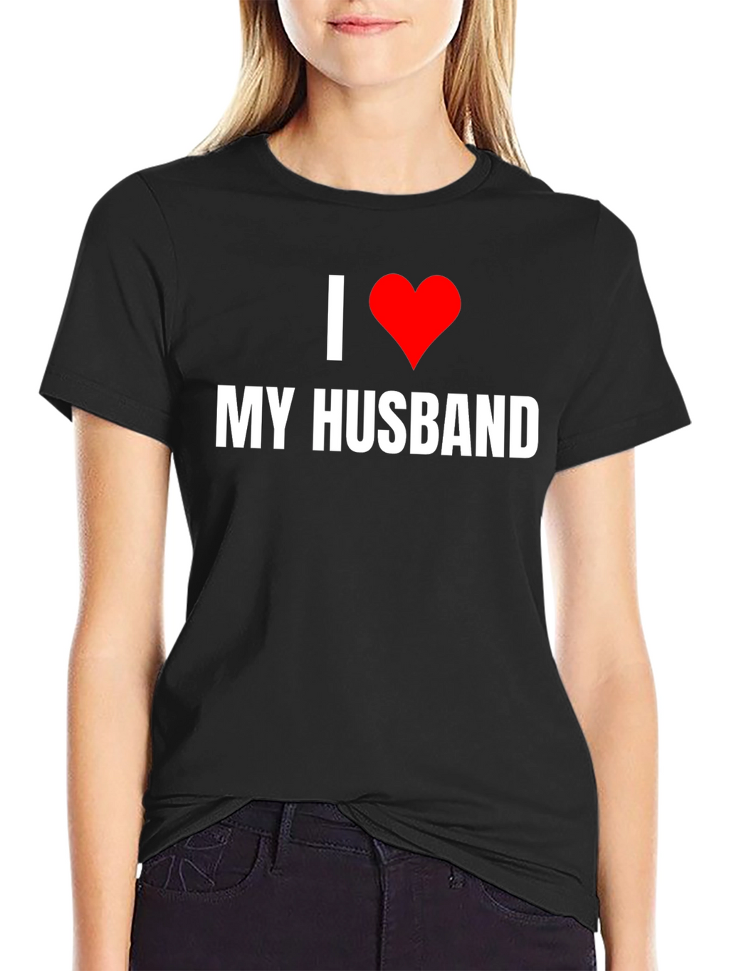 I Love My Husband Graphic Tee - Novelty T-Shirt