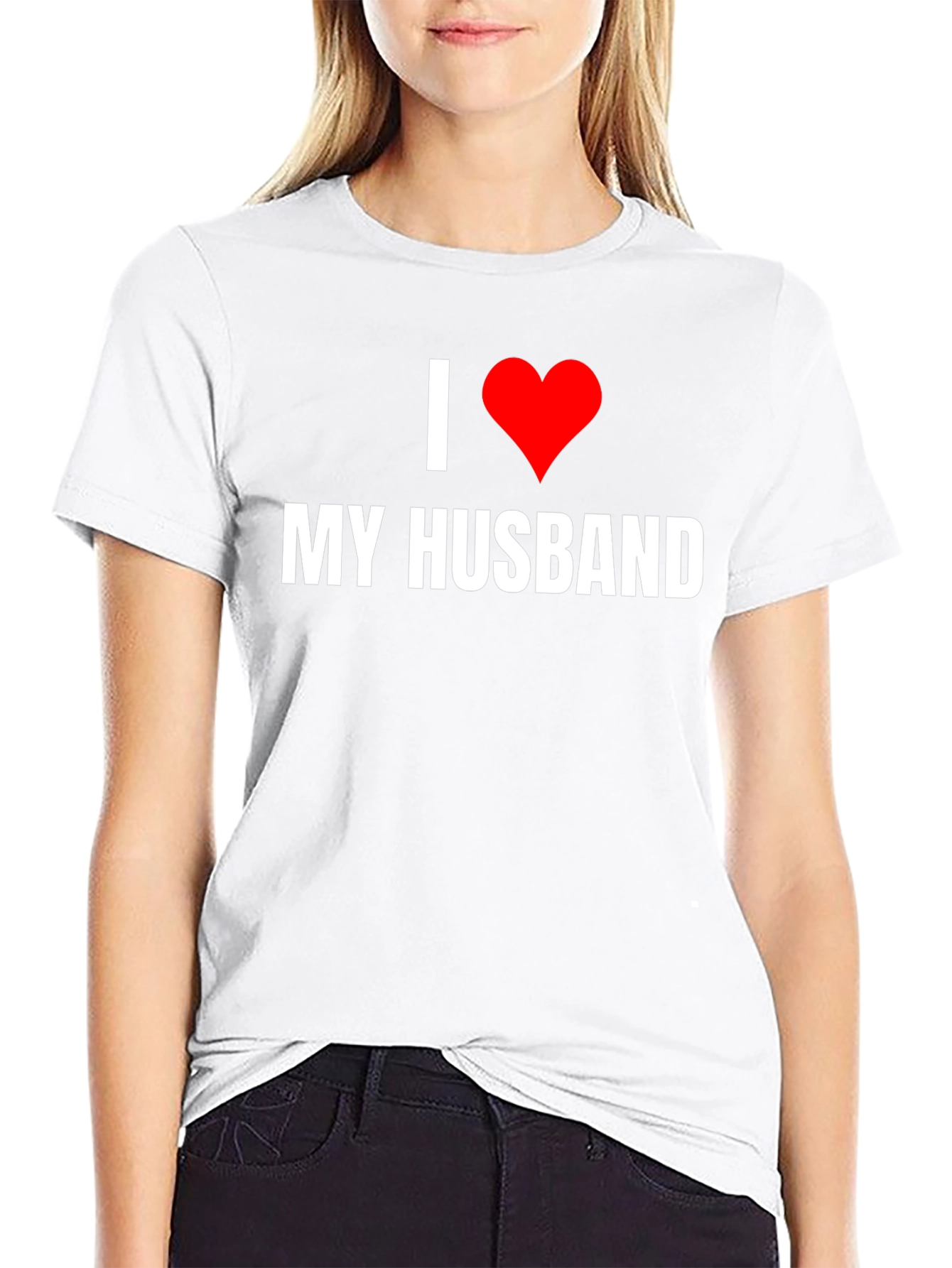 I Love My Husband Graphic Tee - Novelty T-Shirt