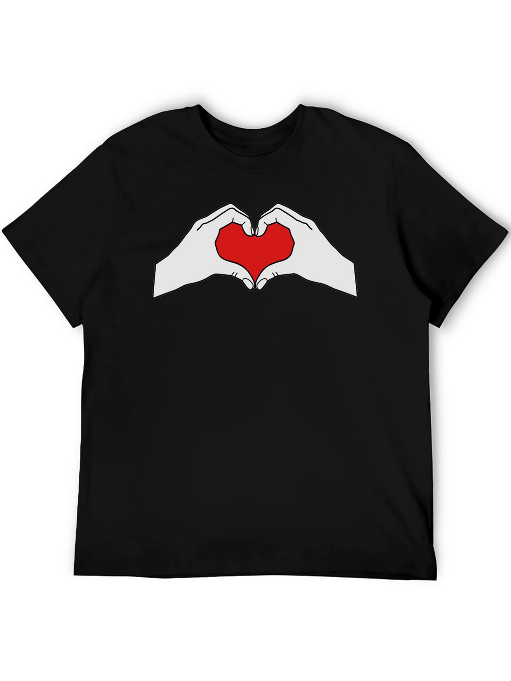 Heart Hands Graphic Tee - Black
