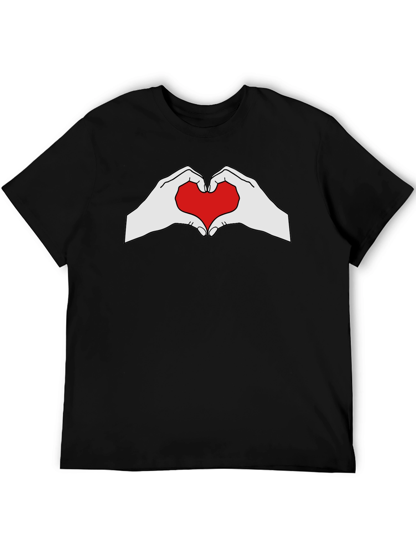 Heart Hands Graphic Tee - Black