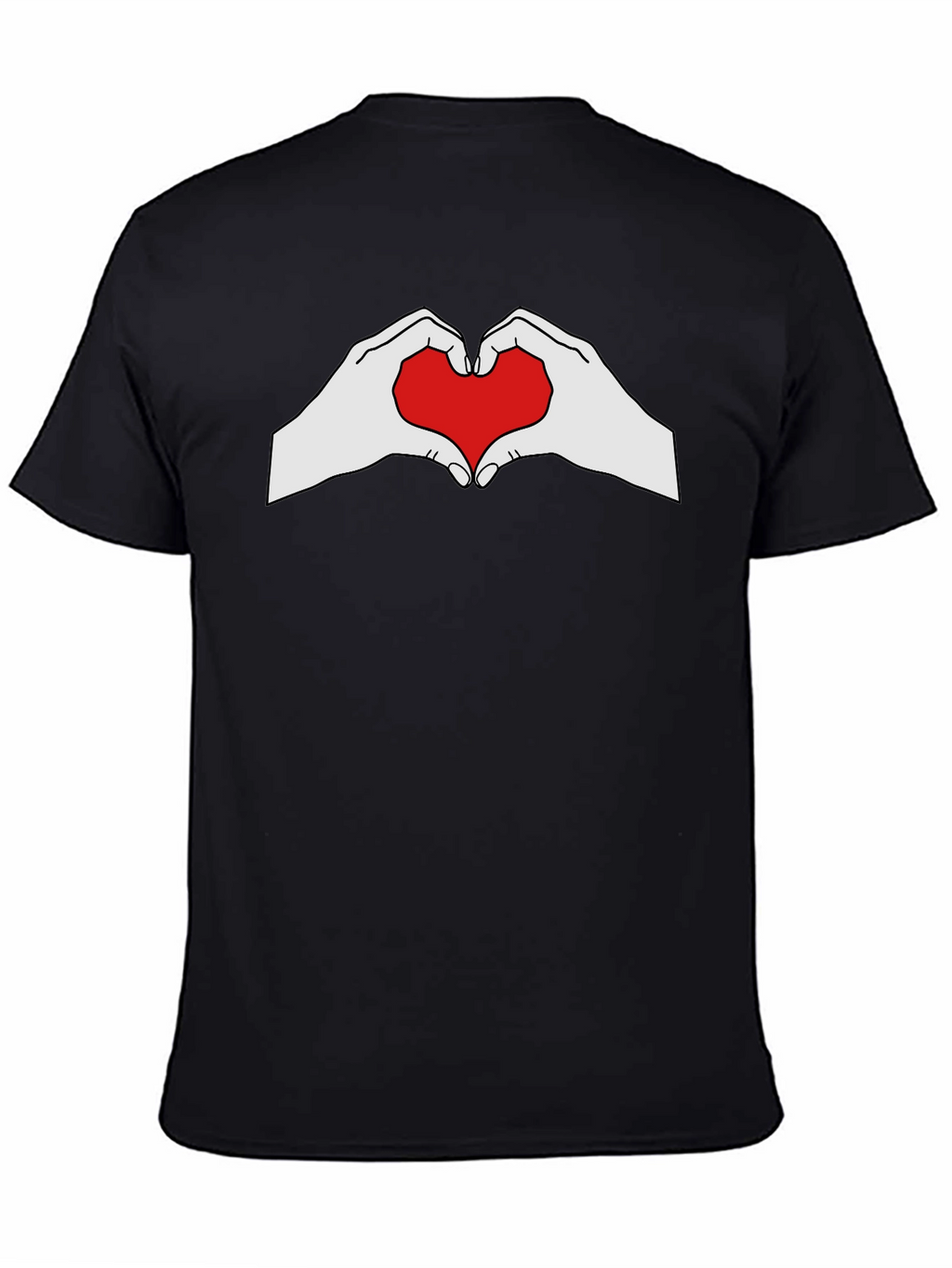 Heart Hands Graphic Tee - Black