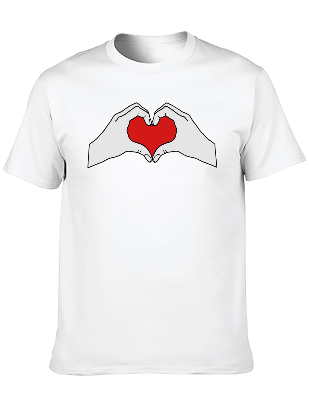 Heart Hands Graphic Tee - Black
