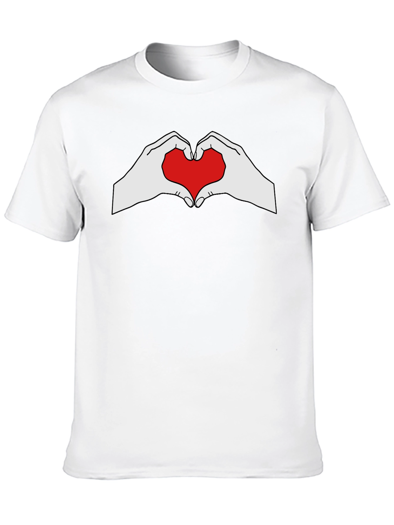 Heart Hands Graphic Tee - Black