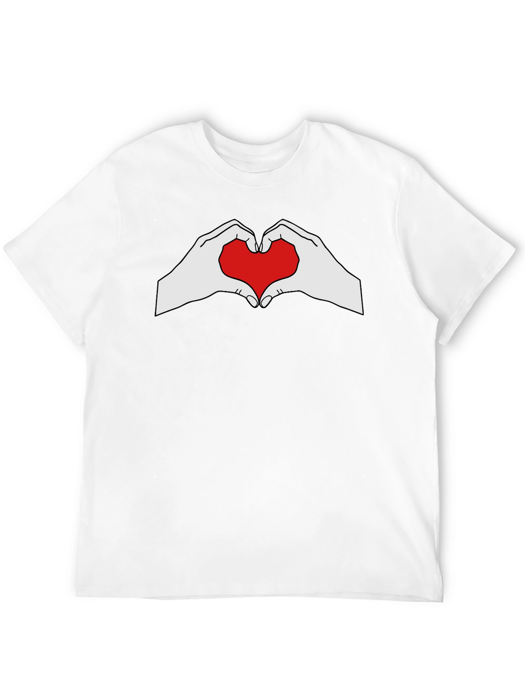 Heart Hands Graphic Tee - Black