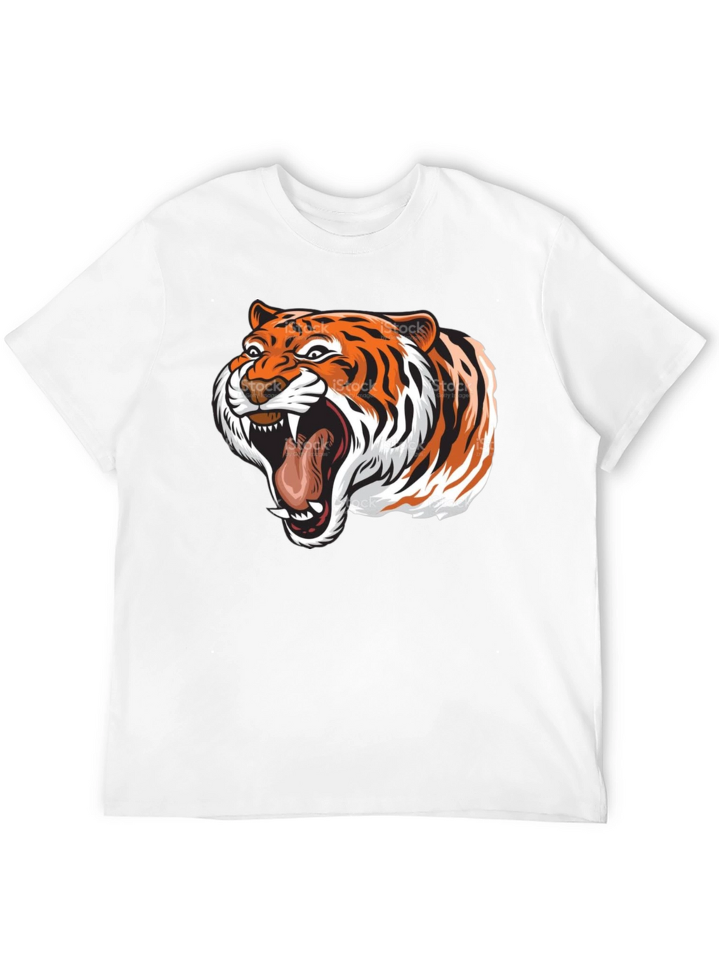 Roaring Tiger Graphic Tee - Black Cotton T-Shirt
