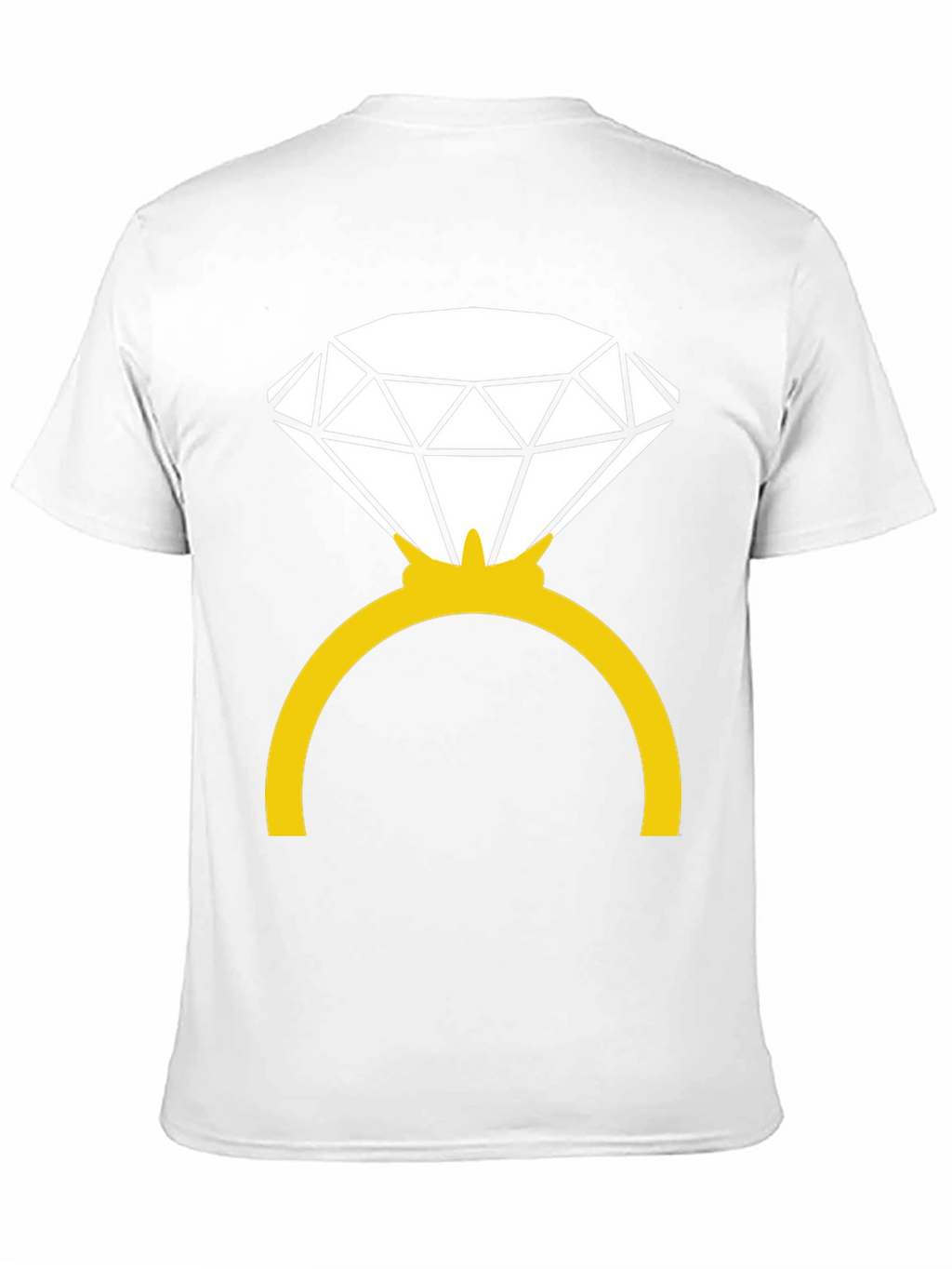 Diamond Ring Graphic Tee - Black Cotton Blend