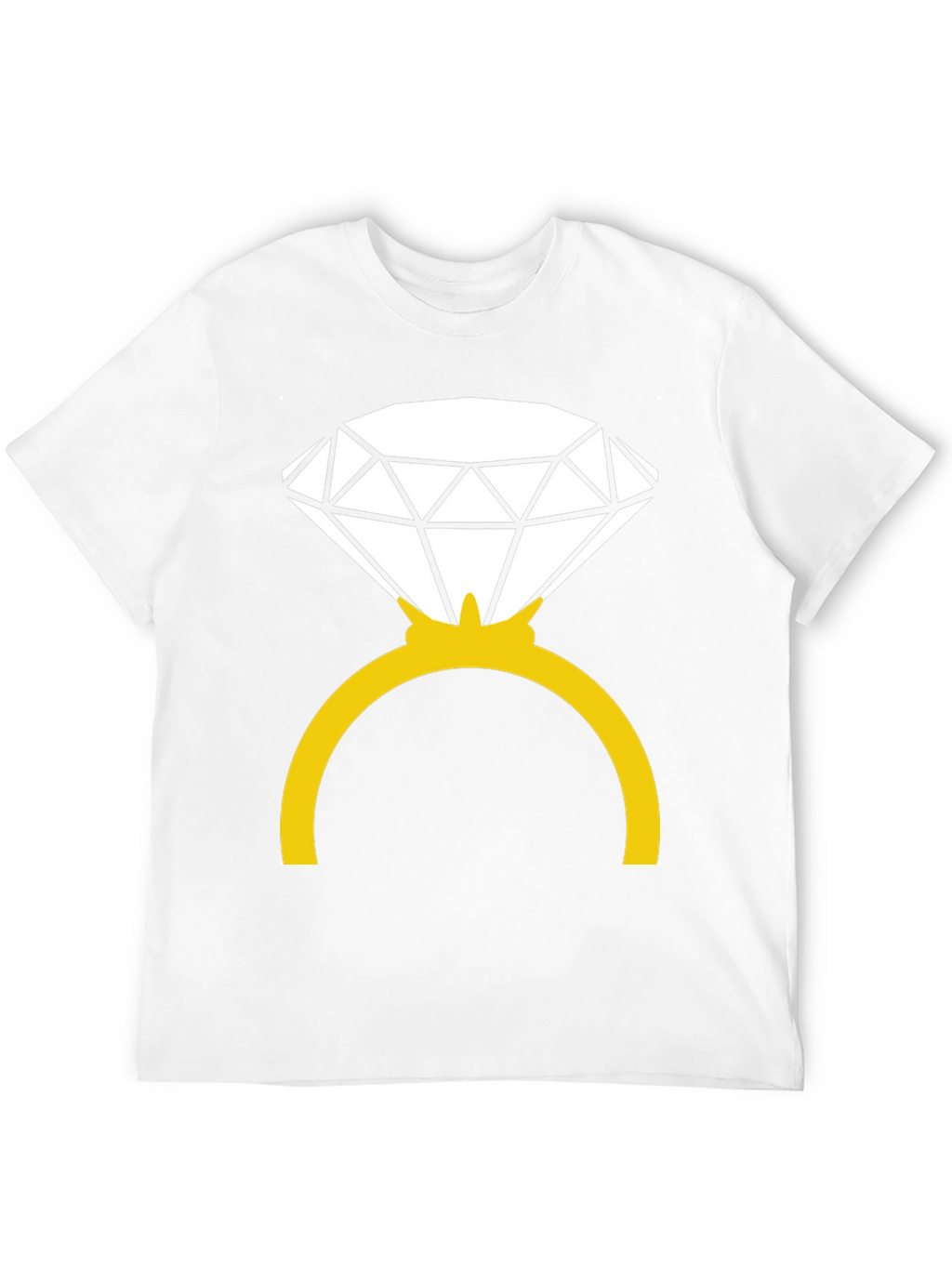 Diamond Ring Graphic Tee - Black Cotton Blend