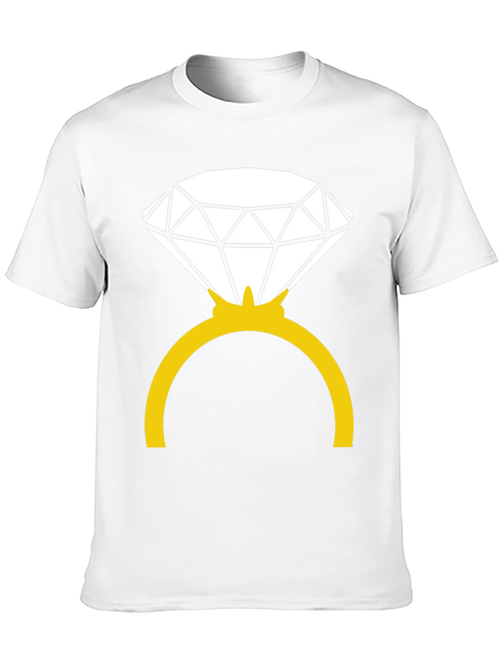 Diamond Ring Graphic Tee - Black Cotton Blend
