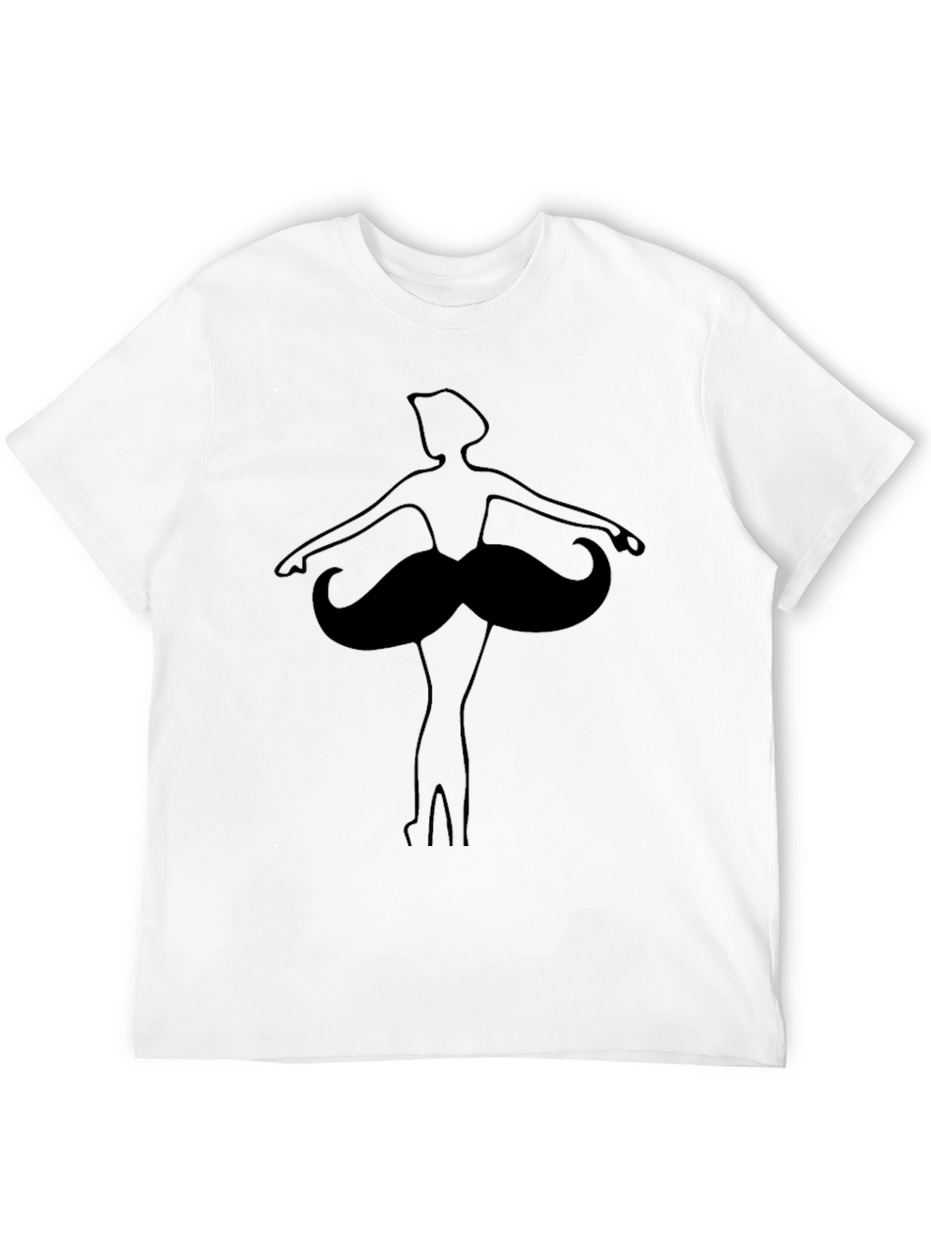 Mustache Ballerina Graphic T-Shirt