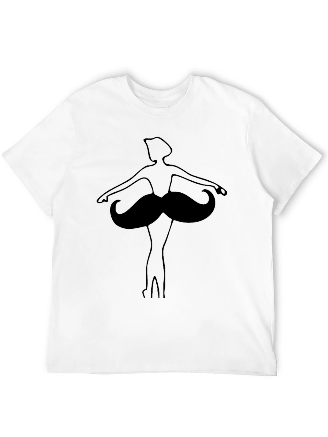 Mustache Ballerina Graphic T-Shirt