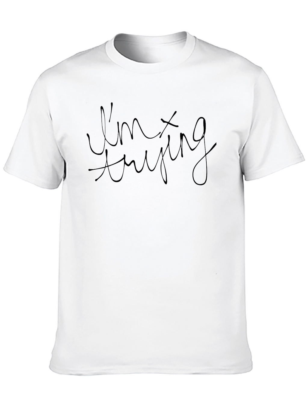 Im Trying Black Graphic T-Shirt