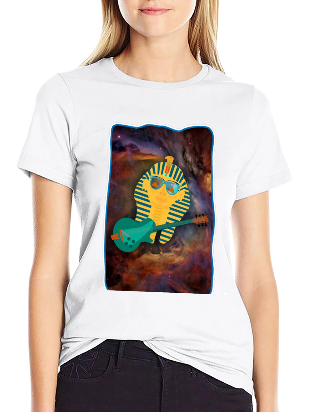 Pharaoh Guitarist T-Shirt - Cool Graphic Tee