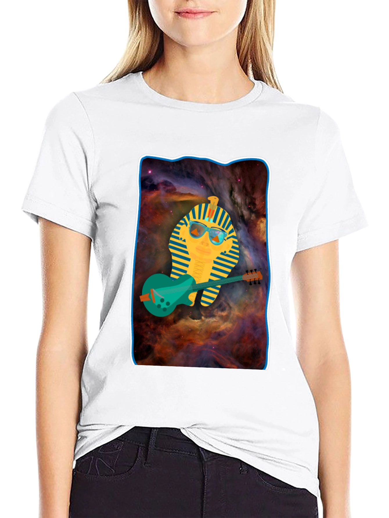 Pharaoh Guitarist T-Shirt - Cool Graphic Tee