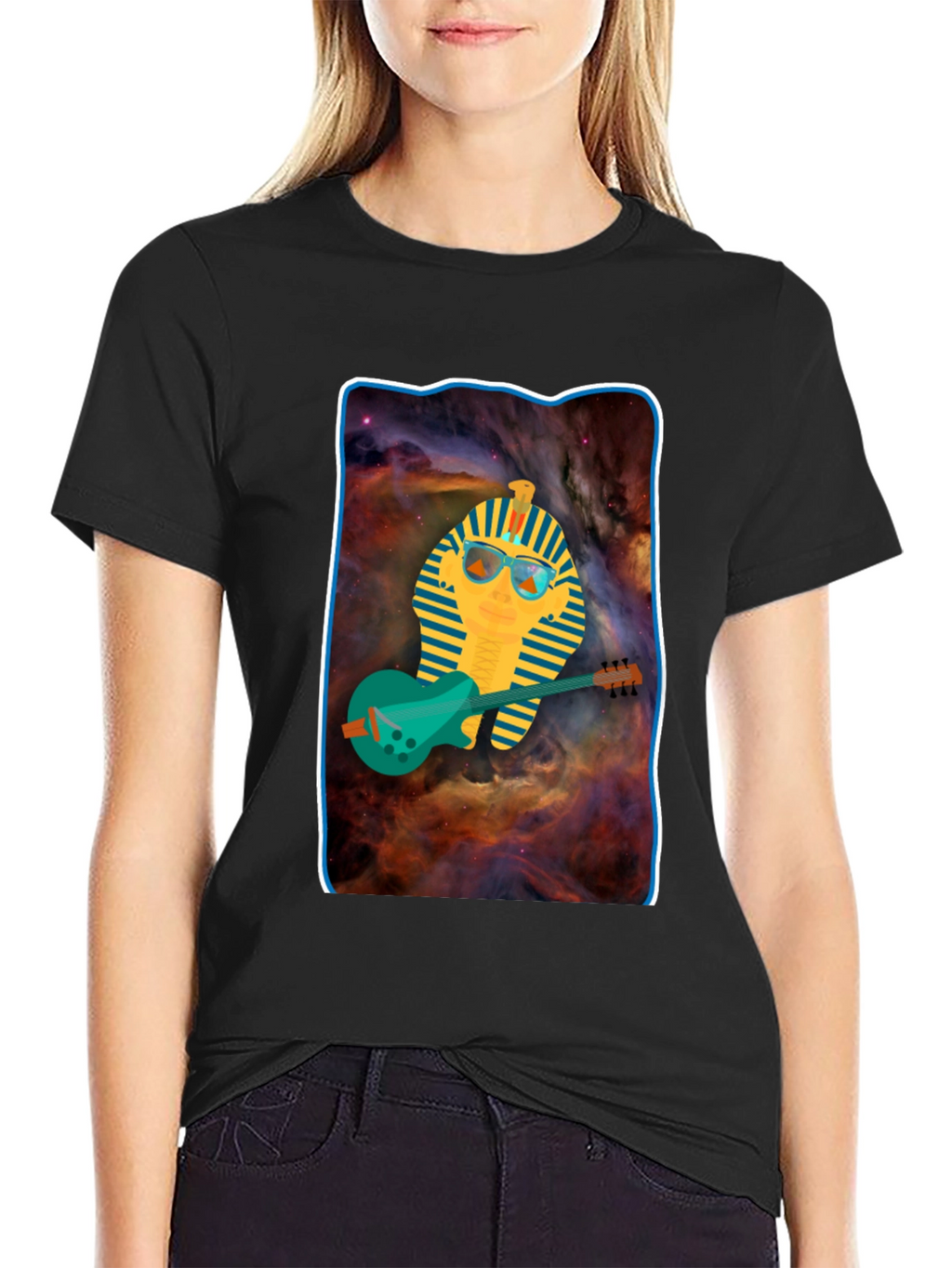 Pharaoh Guitarist T-Shirt - Cool Graphic Tee
