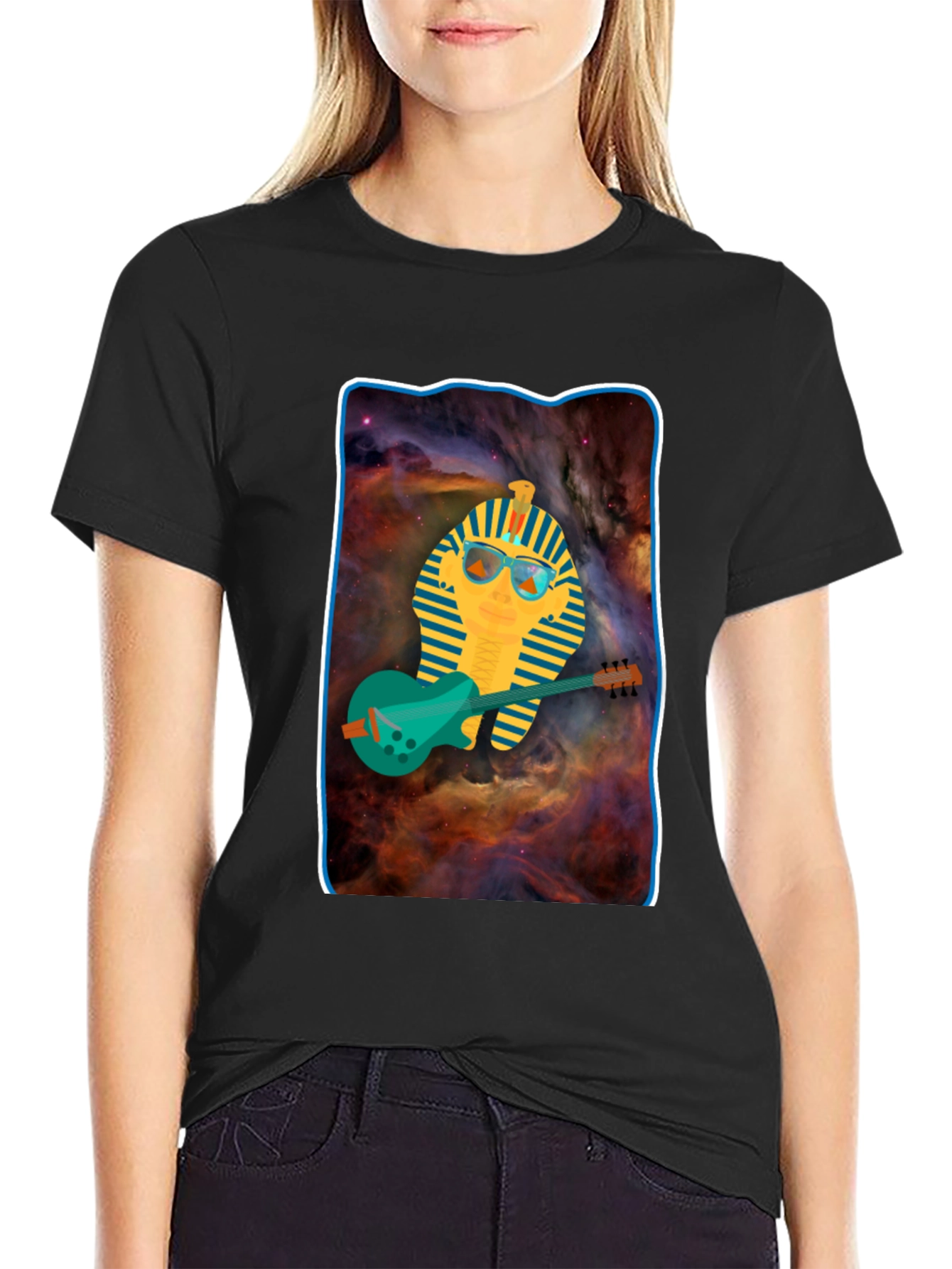 Pharaoh Guitarist T-Shirt - Cool Graphic Tee