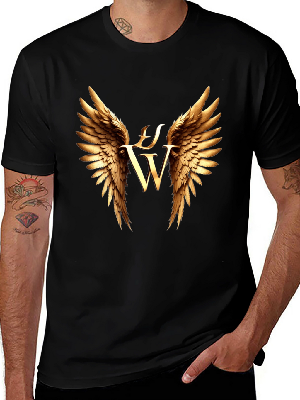 Winged Logo Black T-Shirt