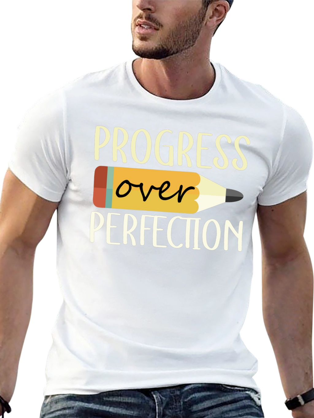 Progress Over Perfection T-Shirt - Motivational Teacher Tee