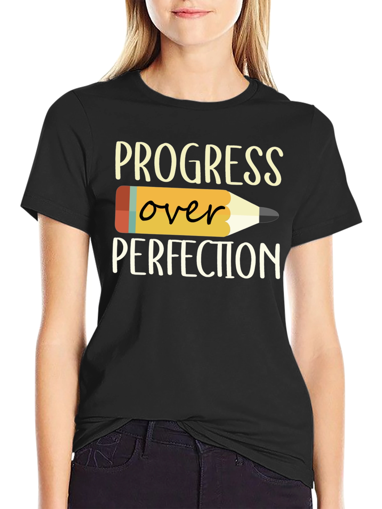 Progress Over Perfection T-Shirt - Motivational Teacher Tee