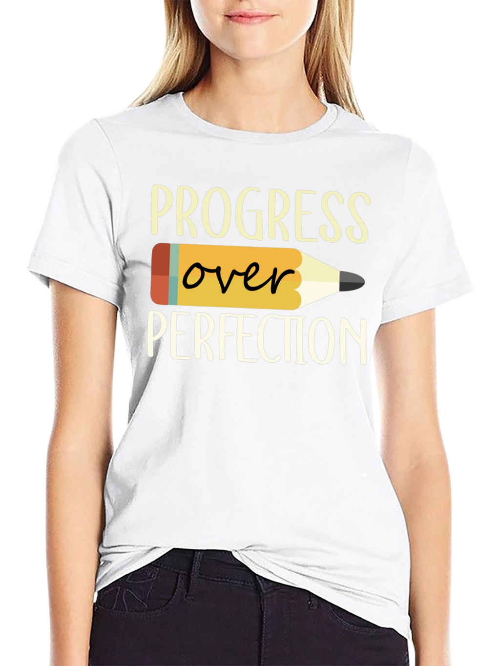 Progress Over Perfection T-Shirt - Motivational Teacher Tee