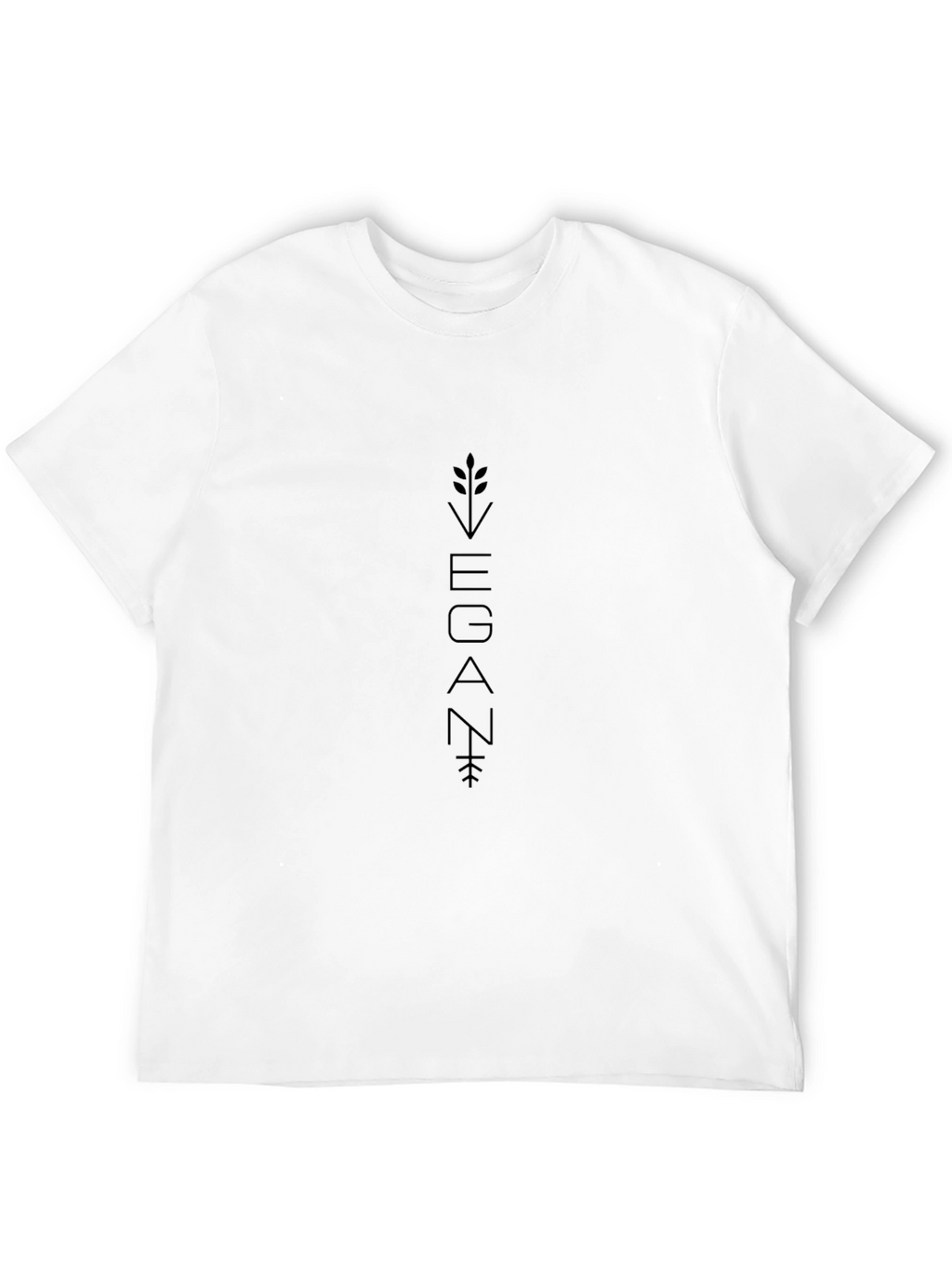 Vegan Graphic Tee - Black Modern Design