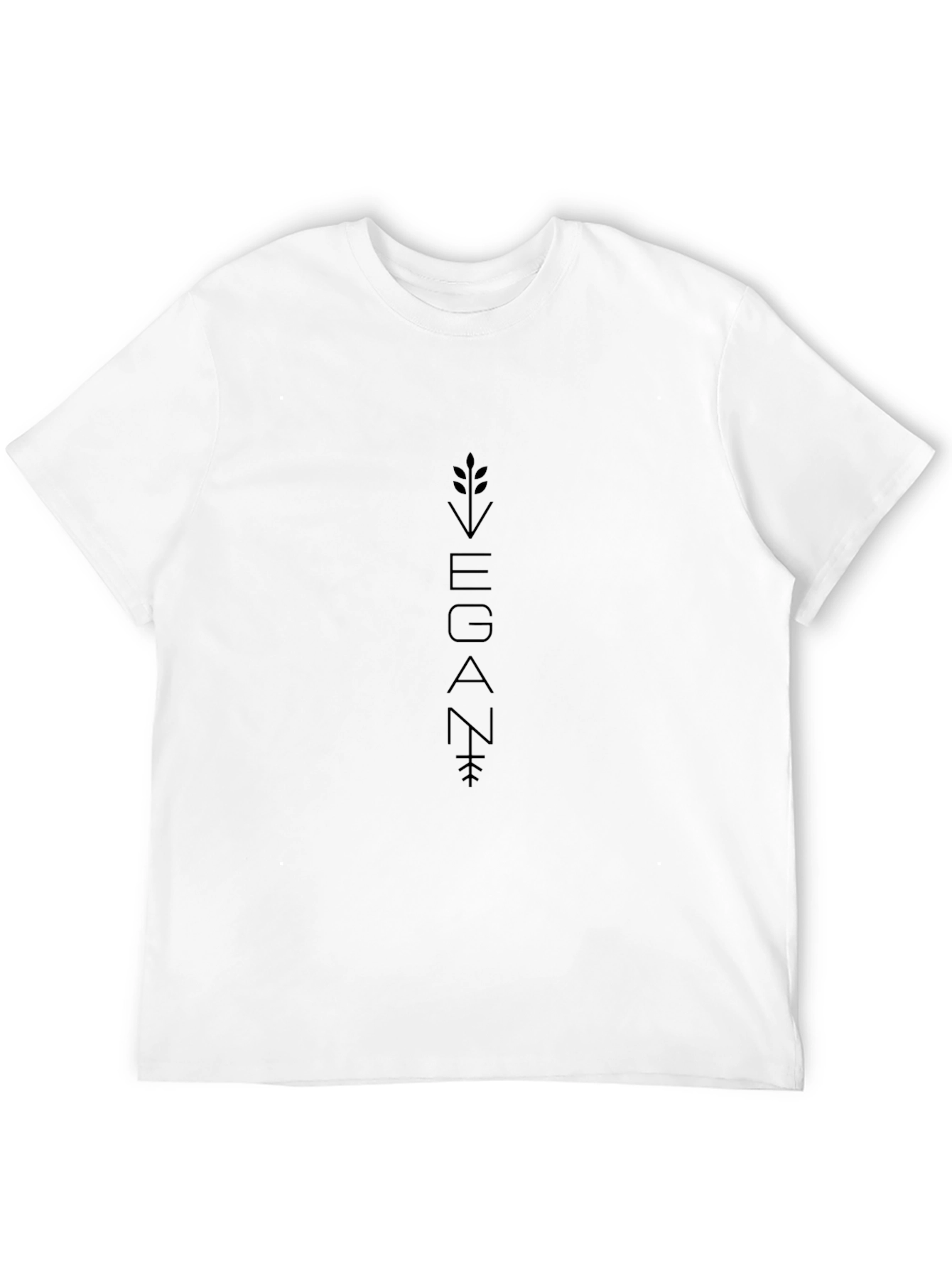 Vegan Graphic Tee - Black Modern Design