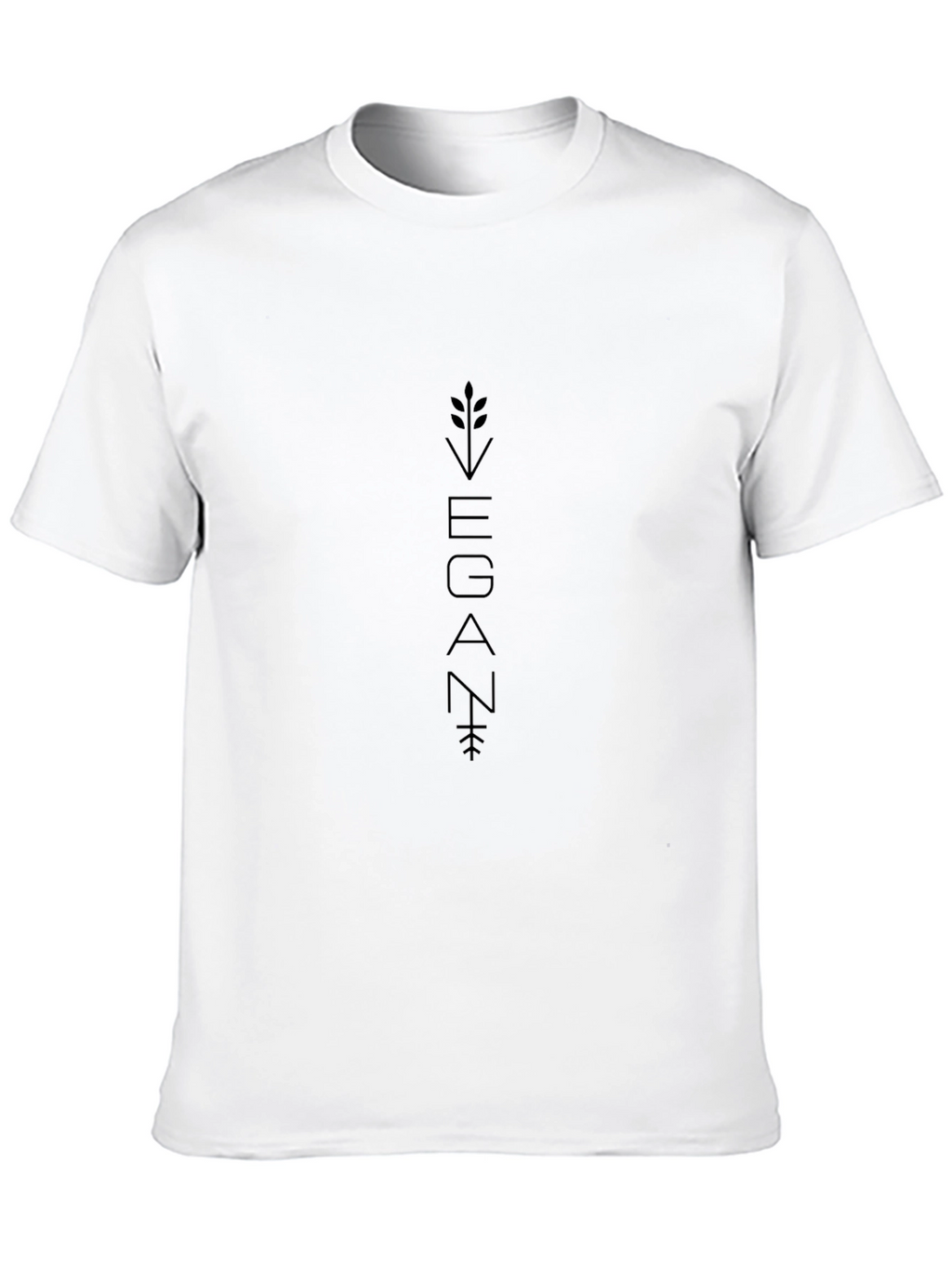 Vegan Graphic Tee - Black Modern Design