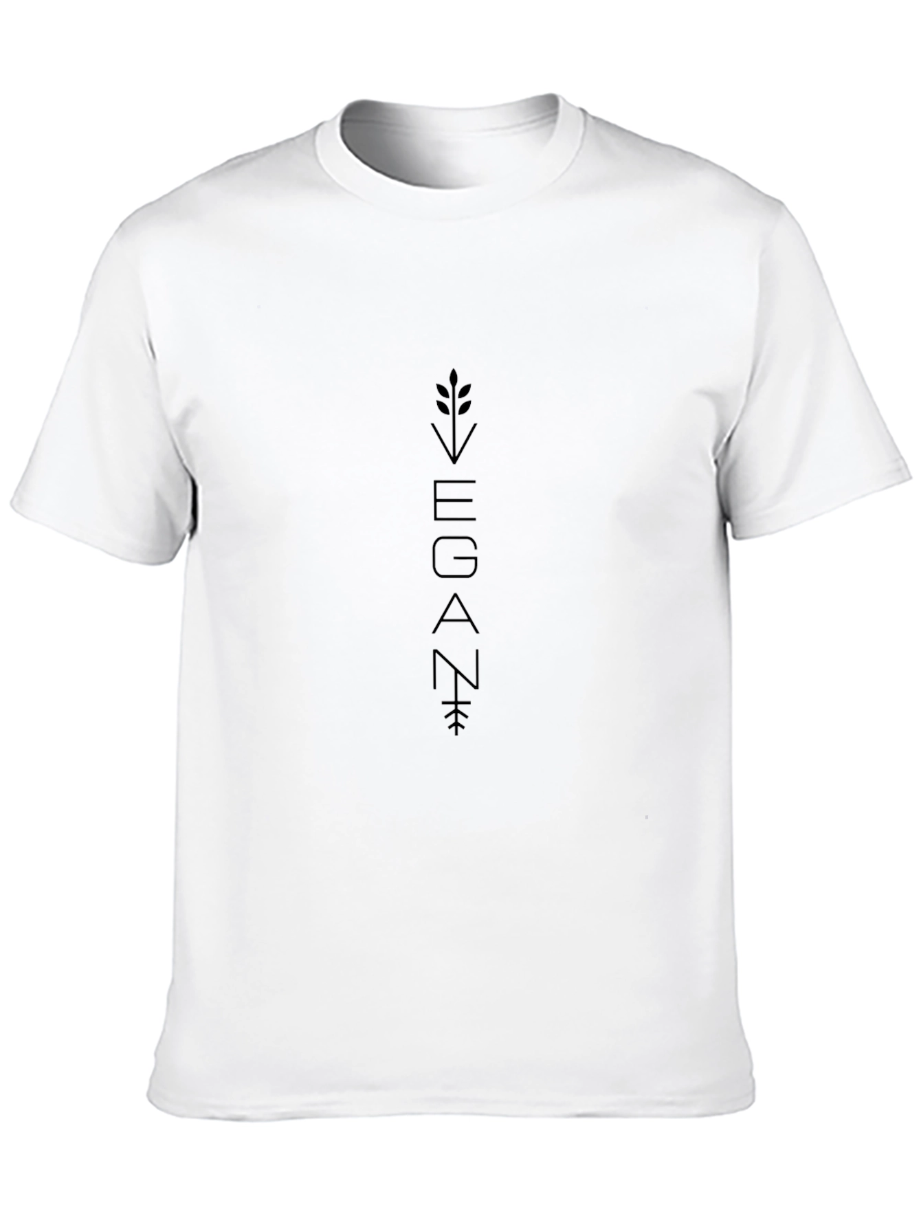 Vegan Graphic Tee - Black Modern Design