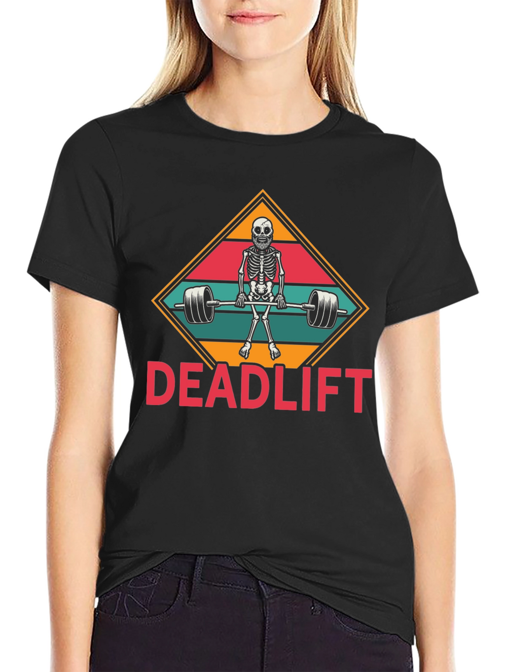 Deadlift Skeleton Graphic T-Shirt