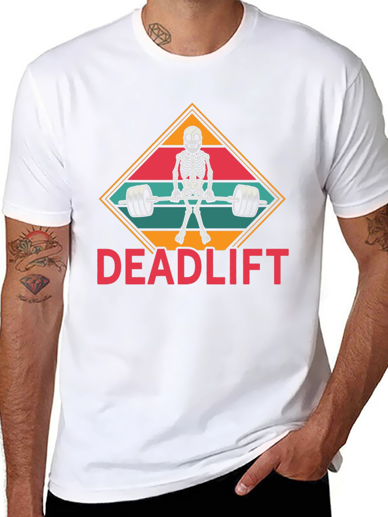 Deadlift Skeleton Graphic T-Shirt